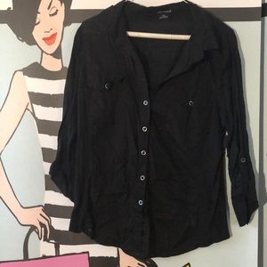 Black Color Swatch XXL button down shirt